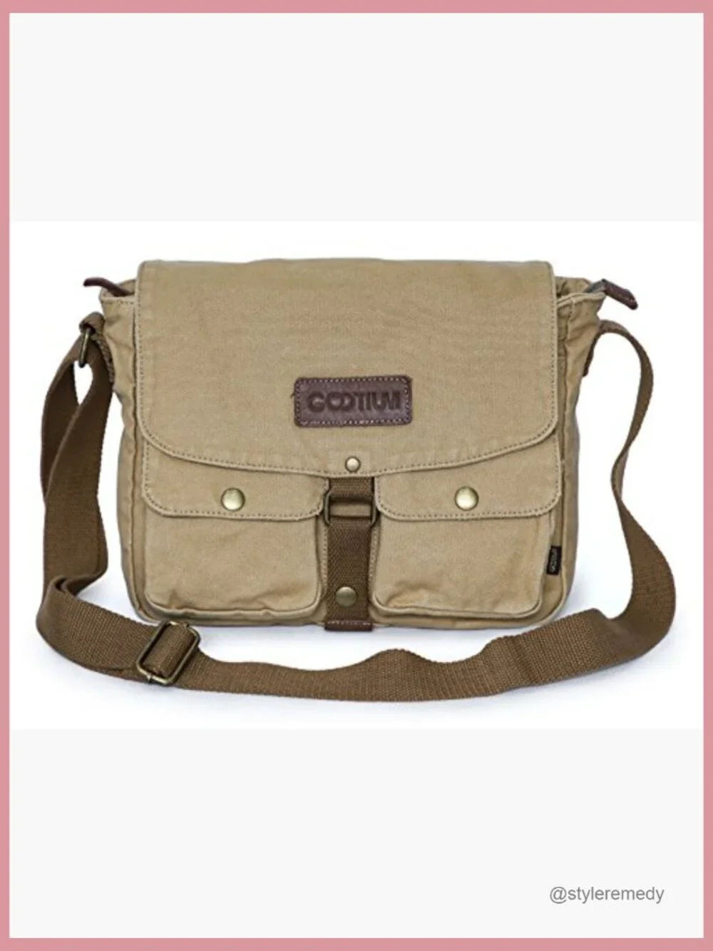 Canvas Messenger Bag - Vintage Crossbody Shoulder Bag Military Satchel with